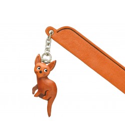 Russian blue Leather Charm Bookmarker