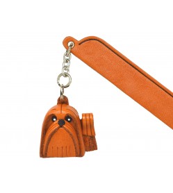 Lhasa apso Leather dog Charm Bookmarker