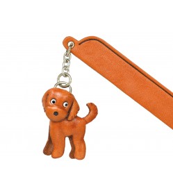 Goldendoodle Leather dog Charm Bookmarker