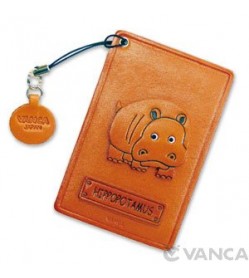 Hippopotamus Leather Commuter Pass/Passcard Holders