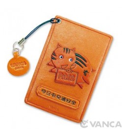 Zodiac/Wild Boar Leather Commuter Pass/Passcard Holders