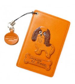 Cavalier kc Spaniel Leather Commuter Pass case/card Holders #26447