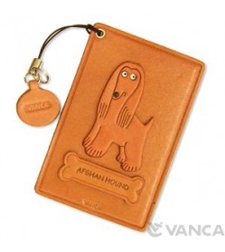 Afghan Hound Leather Commuter Pass case/card Holders #26441