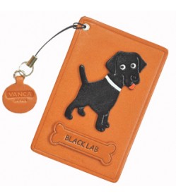 Black Labrador Retriever Leather Commuter Pass case/card Holders #26458