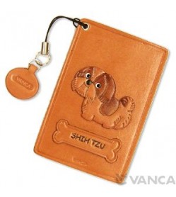 Shih Tzu Leather Commuter Pass/Passcard Holders