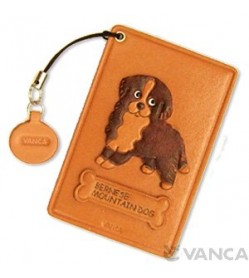 Bernese Mountain Dog Leather Commuter Pass case/card Holders #26444