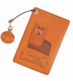 Yorkshire Terrier -Yorkie- Leather Commuter Pass/Passcard Holders
