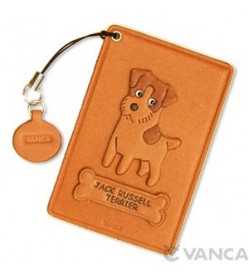 Jack Russell Terrier Leather Commuter Pass/Passcard Holders