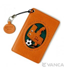 Soccer-F Leather Commuter Pass/Passcard Holders