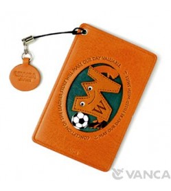 Soccer-W Leather Commuter Pass/Passcard Holders