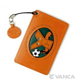 Soccer-Y Leather Commuter Pass/Passcard Holders