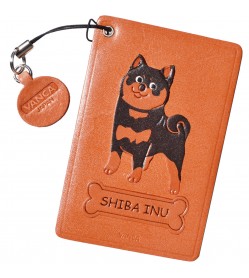 Shiba Black&Tan Leather Commuter Pass/Passcard Holders