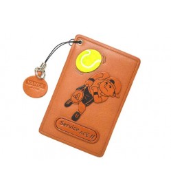 Tennis Service ace Leather Commuter Pass case/card Holders