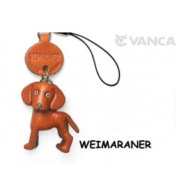 Weimaraner Terrier Leather Cellularphone Charm #46789