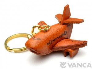 Airplane Leather Keychain(L)