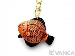 Flatfish Leather Keychain(L)