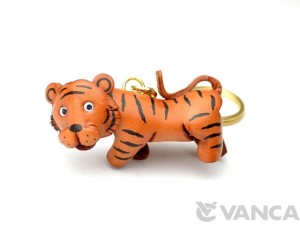 Tiger Leather Keychain(L)