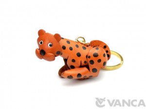 Leopard Leather Keychain(L)