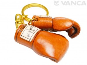Boxing Globe Leather Keychain(L)
