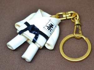 Judo Gi Uniform Leather Keychain(L)