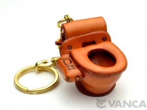 Toilet Bowl Leather Keychain(L)