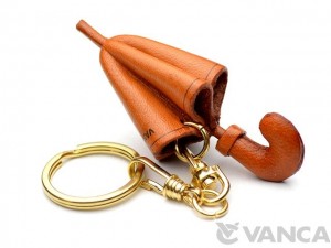 Umbrella Leather Keychain(L)