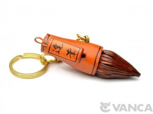 Calligraphy Brush Leather Keychain(L)