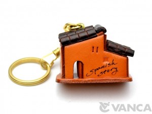 Spanish House Leather Keychain(L)