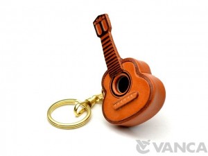 Guitar Leather Keychain(L)