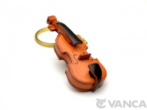 Violin Leather Keychain(L)