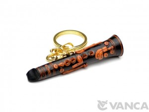 Clarinet Leather Keychain(L)