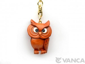 Owl Leather Keychain(L)