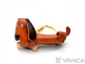 Skinny Dog Leather Keychain(L)