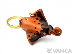 Manta Ray Leather Keychain(L)