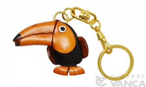 Toucan Bird Leather Keychain(L)