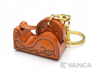 Tape Dispenser Leather Keychain(L)