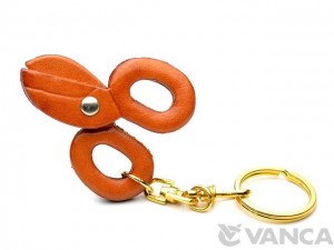 Scissors Leather Keychain(L)