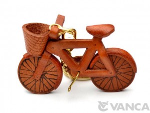 Bicycle Leather Keychain(L)