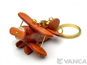 Propeller Airliner Leather Keychain(L)