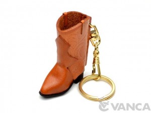 Western Boot Leather Keychain(L)