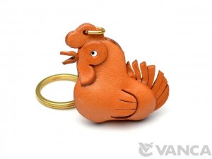 Rooster Leather Keychain(L)