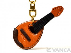 Mandolin Leather Keychain(L)