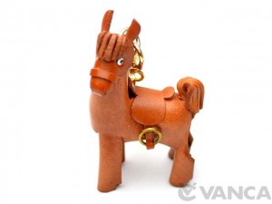 Pony Leather Keychain(L)