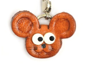 Mouse(small) Leather Animal Figuine/charm Chinese Zodiac Series