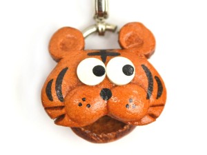 Tiger(small) Leather Figuine/charm Chinese Zodiac Series