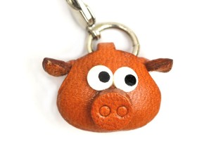 Pig(small) Leather Animal Figuine/charm