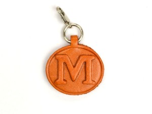 M Leather Alphabet Plate