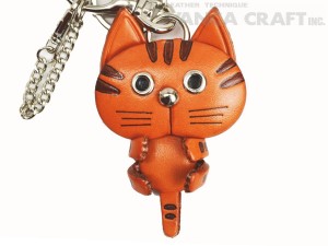 Cat Handmade Leather Cat/Bag Charm 