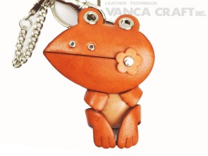 Frog Handmade Leather Animal/Bag Charm 