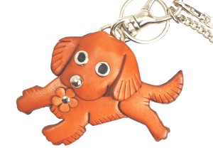 Golden Retriever Handmade Leather Dog/Bag Charm 